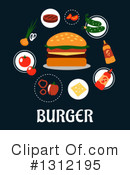 Burger Clipart #1312195 by Vector Tradition SM