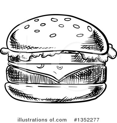 Royalty-Free (RF) Burger Clipart Illustration by Vector Tradition SM - Stock Sample #1352277