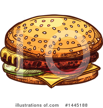 Royalty-Free (RF) Burger Clipart Illustration by Vector Tradition SM - Stock Sample #1445188