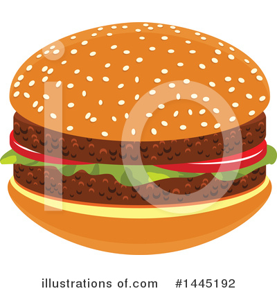 Royalty-Free (RF) Burger Clipart Illustration by Vector Tradition SM - Stock Sample #1445192
