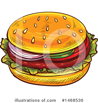 Royalty-Free (RF) Burger Clipart Illustration by Vector Tradition SM - Stock Sample #1468530