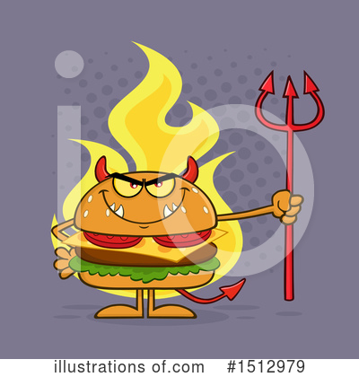 Royalty-Free (RF) Burger Clipart Illustration by Hit Toon - Stock Sample #1512979