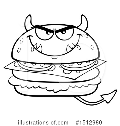 Royalty-Free (RF) Burger Clipart Illustration by Hit Toon - Stock Sample #1512980