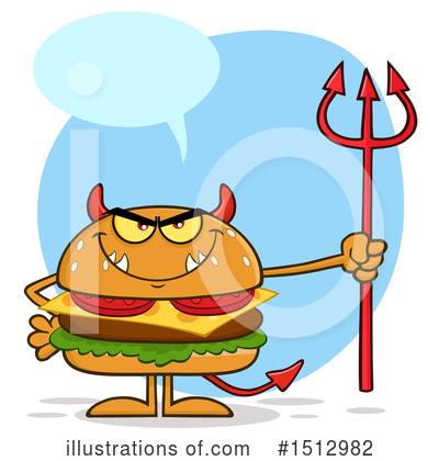 Royalty-Free (RF) Burger Clipart Illustration by Hit Toon - Stock Sample #1512982