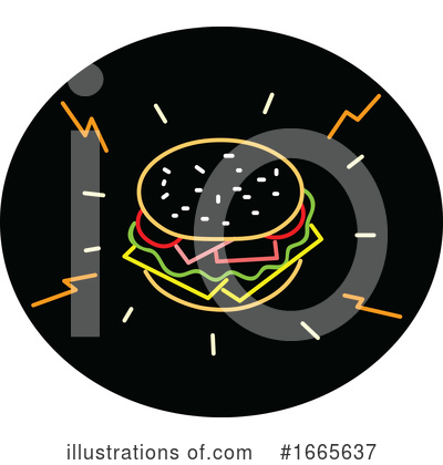 Cheeseburger Clipart #1665637 by patrimonio