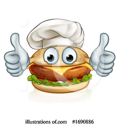 Chef Cheeseburger Clipart #1690886 by AtStockIllustration