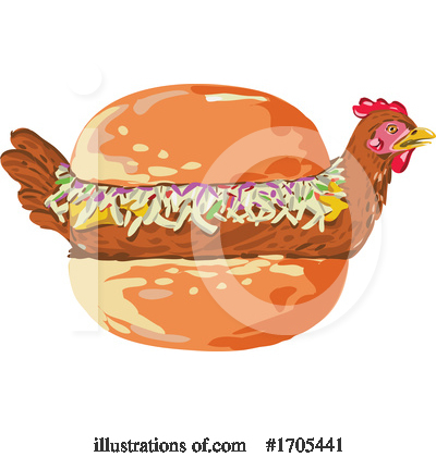 Royalty-Free (RF) Burger Clipart Illustration by patrimonio - Stock Sample #1705441