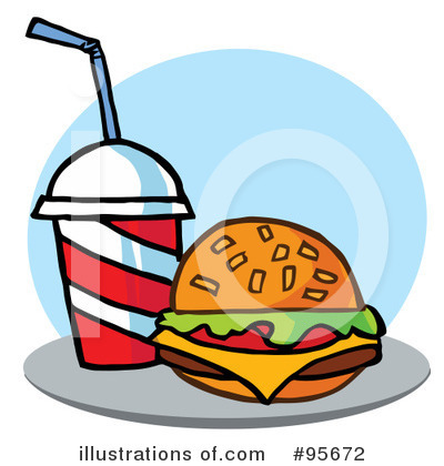 Royalty-Free (RF) Burger Clipart Illustration by Hit Toon - Stock Sample #95672