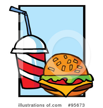 Royalty-Free (RF) Burger Clipart Illustration by Hit Toon - Stock Sample #95673