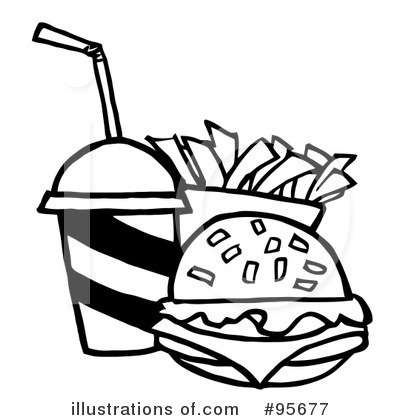 Royalty-Free (RF) Burger Clipart Illustration by Hit Toon - Stock Sample #95677
