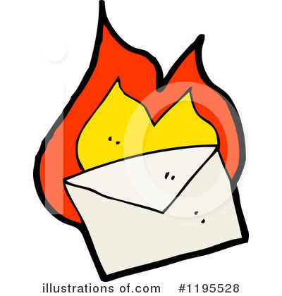 Royalty-Free (RF) Burning Envelope Clipart Illustration by lineartestpilot - Stock Sample #1195528