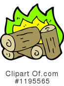 Burning Log Clipart #1195565 by lineartestpilot