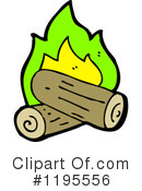 Burning Logs Clipart #1195556 by lineartestpilot