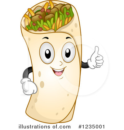 Royalty-Free (RF) Burrito Clipart Illustration by BNP Design Studio - Stock Sample #1235001