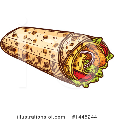 Royalty-Free (RF) Burrito Clipart Illustration by Vector Tradition SM - Stock Sample #1445244