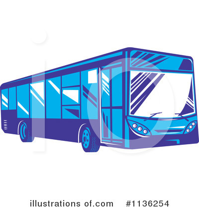 Royalty-Free (RF) Bus Clipart Illustration by patrimonio - Stock Sample #1136254