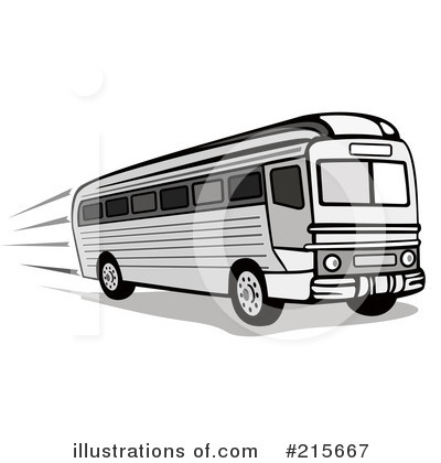 Royalty-Free (RF) Bus Clipart Illustration by patrimonio - Stock Sample #215667
