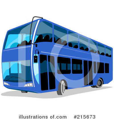 Royalty-Free (RF) Bus Clipart Illustration by patrimonio - Stock Sample #215673