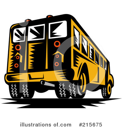 Royalty-Free (RF) Bus Clipart Illustration by patrimonio - Stock Sample #215675