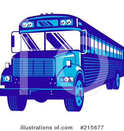 Royalty-Free (RF) Bus Clipart Illustration by patrimonio - Stock Sample #215677