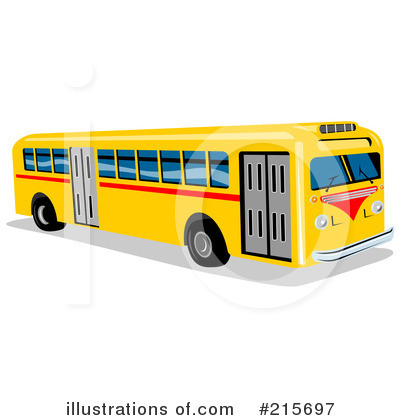 Royalty-Free (RF) Bus Clipart Illustration by patrimonio - Stock Sample #215697