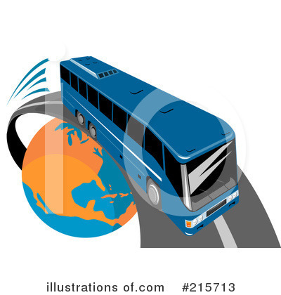 Royalty-Free (RF) Bus Clipart Illustration by patrimonio - Stock Sample #215713