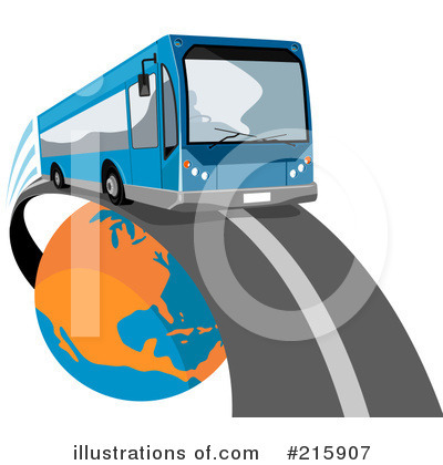 Royalty-Free (RF) Bus Clipart Illustration by patrimonio - Stock Sample #215907