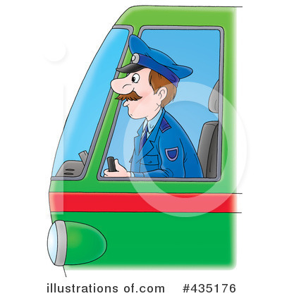 Royalty-Free (RF) Bus Driver Clipart Illustration by Alex Bannykh - Stock Sample #435176
