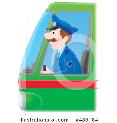 Royalty-Free (RF) Bus Driver Clipart Illustration by Alex Bannykh - Stock Sample #435184