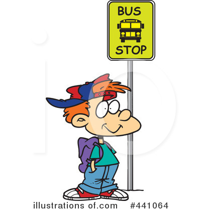 Royalty-Free (RF) Bus Stop Clipart Illustration by toonaday - Stock Sample #441064