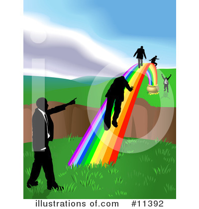 Rainbows Clipart #11392 by AtStockIllustration