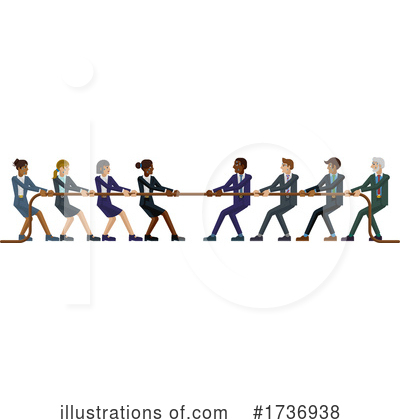 Tug Of War Clipart #1736938 by AtStockIllustration