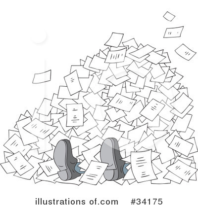 Paperwork Clipart #34175 by Alex Bannykh