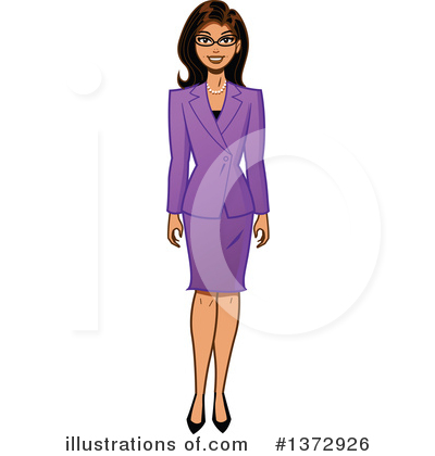 Royalty-Free (RF) Business Woman Clipart Illustration by Clip Art Mascots - Stock Sample #1372926