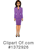 Business Woman Clipart #1372926 by Clip Art Mascots