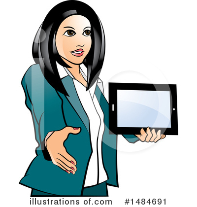 Royalty-Free (RF) Business Woman Clipart Illustration by Lal Perera - Stock Sample #1484691