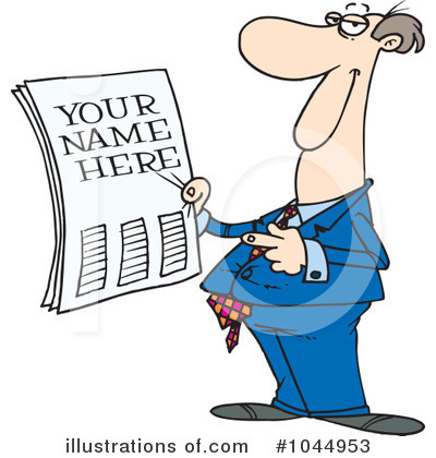 Royalty-Free (RF) Businessman Clipart Illustration by toonaday - Stock Sample #1044953