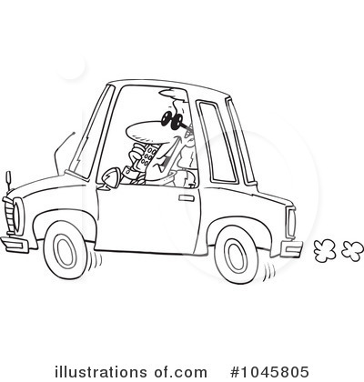 Driving Clipart #1045805 by toonaday