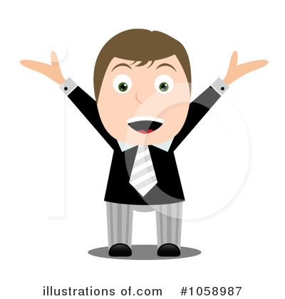 Royalty-Free (RF) Businessman Clipart Illustration by vectorace - Stock Sample #1058987