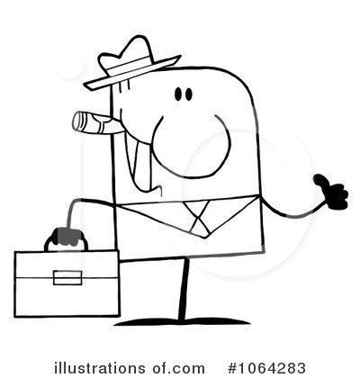 Royalty-Free (RF) Businessman Clipart Illustration by Hit Toon - Stock Sample #1064283
