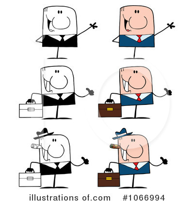 Royalty-Free (RF) Businessman Clipart Illustration by Hit Toon - Stock Sample #1066994