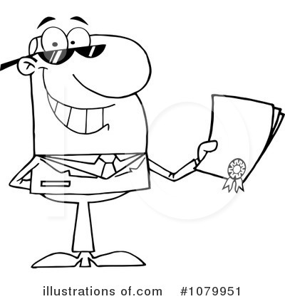 Royalty-Free (RF) Businessman Clipart Illustration by Hit Toon - Stock Sample #1079951