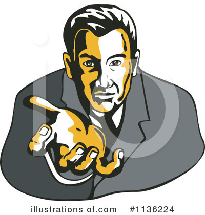 Royalty-Free (RF) Businessman Clipart Illustration by patrimonio - Stock Sample #1136224