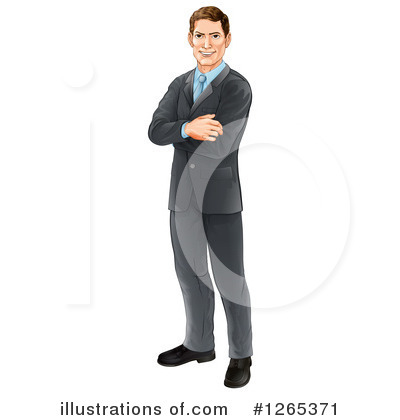 Royalty-Free (RF) Businessman Clipart Illustration by AtStockIllustration - Stock Sample #1265371