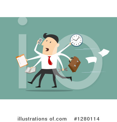 Royalty-Free (RF) Businessman Clipart Illustration by Vector Tradition SM - Stock Sample #1280114