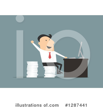 Royalty-Free (RF) Businessman Clipart Illustration by Vector Tradition SM - Stock Sample #1287441