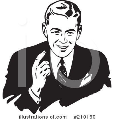 Royalty-Free (RF) Businessman Clipart Illustration by BestVector - Stock Sample #210160