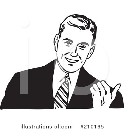 Royalty-Free (RF) Businessman Clipart Illustration by BestVector - Stock Sample #210165