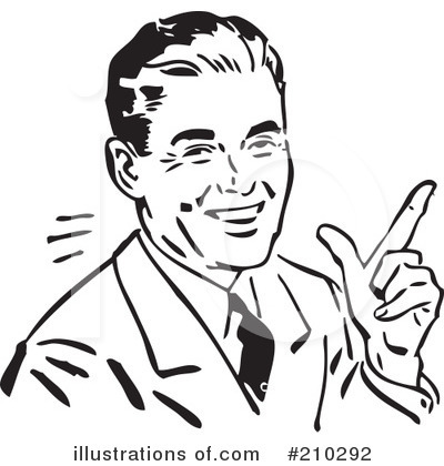 Royalty-Free (RF) Businessman Clipart Illustration by BestVector - Stock Sample #210292