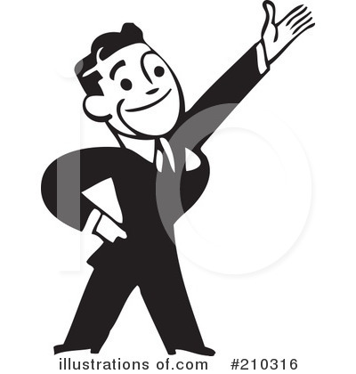 Royalty-Free (RF) Businessman Clipart Illustration by BestVector - Stock Sample #210316